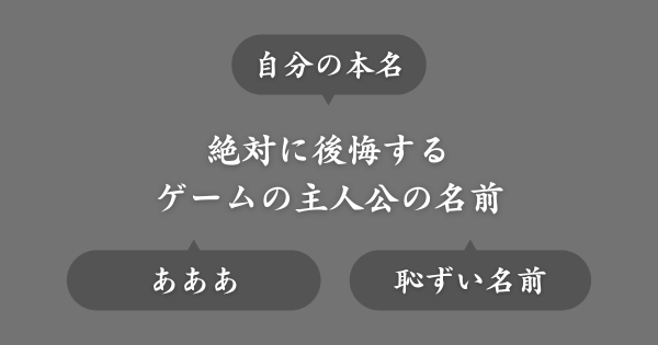 絶対に後悔するゲームの主人公の名前TOP3