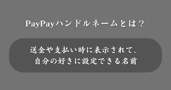 PayPayのハンドルネームとは？