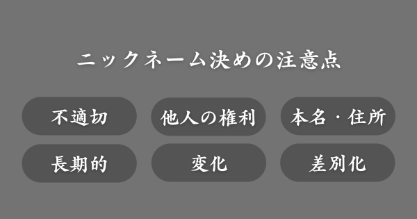 TikTokのニックネームを決める際の注意点