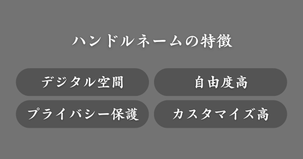 ハンドルネームの特徴