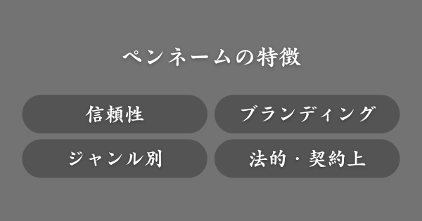 ペンネームの特徴