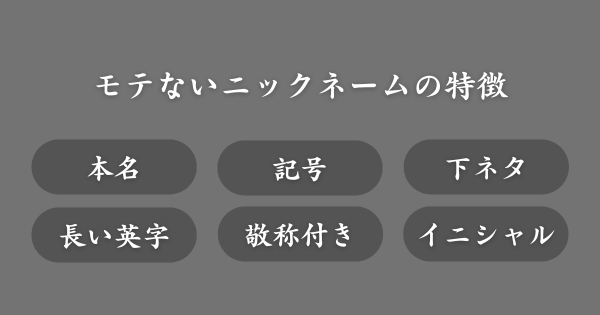 マッチングアプリでどんなニックネームがモテない？