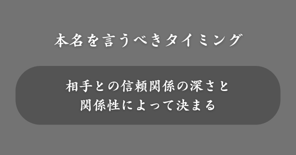 マッチングアプリで本名をいつ言うべき？