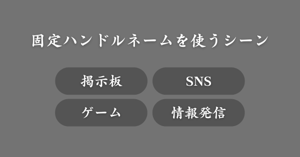固定ハンドルネームを使うシーン