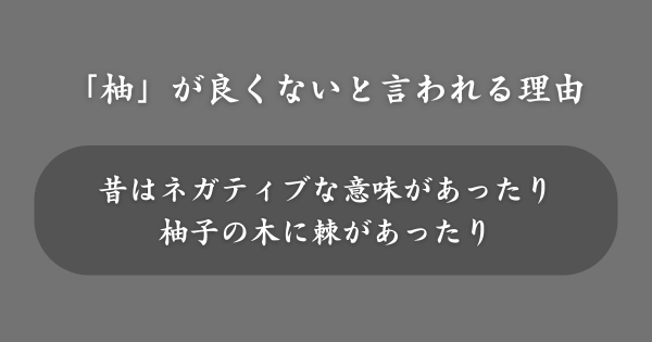 「柚」を使った名前が良くないと言われる理由