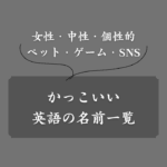 【1,000選】かっこいい英語の名前一覧！女性・ペット・SNS用まで用途別に厳選