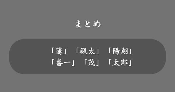 【まとめ】女性にモテる男の名前ランキング