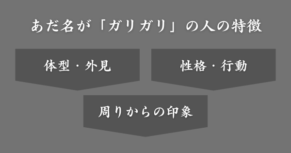 あだ名が「ガリガリ」の人はどんな特徴？