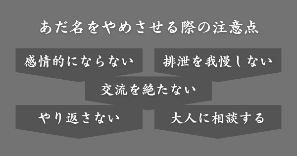あだ名がウンコマンになった際の注意点