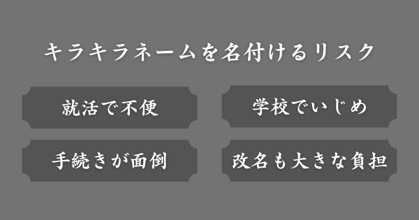 ひどいキラキラネームを名付けるリスク
