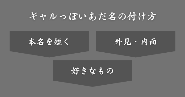 ギャルっぽいあだ名を付けるコツ