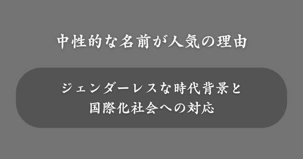 中性的な名前が人気の理由