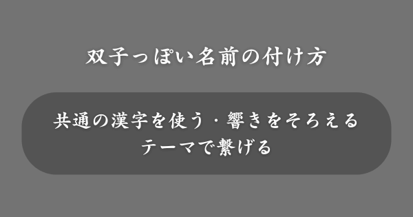 双子っぽい名前の付け方
