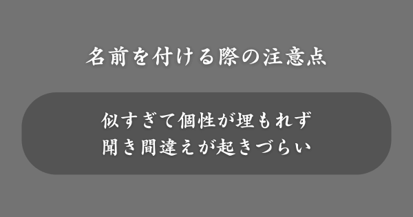 双子っぽい名前を付ける際の注意点