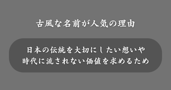 古風な名前が人気の理由