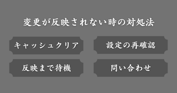 変更が反映されない時の対処法
