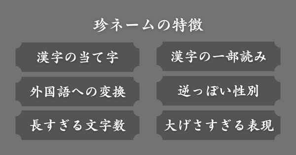 珍ネームの特徴