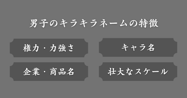 男の子に多いひどいキラキラネームの特徴