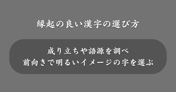 縁起の良い漢字の選び方