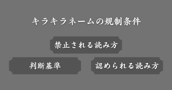 規制対象になるキラキラネームの条件
