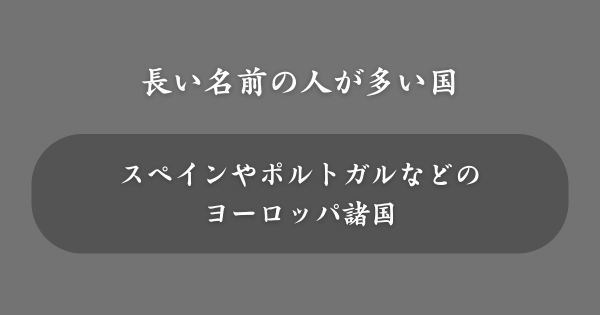 長い名前の人が多い国とは？